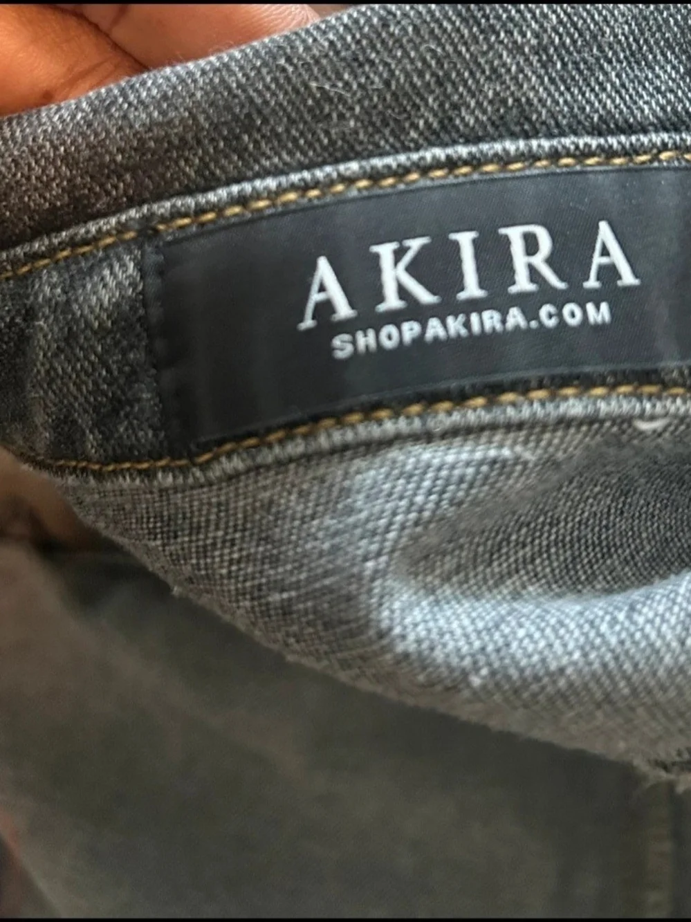 AKIRA Patchwork Plaid Cropped Denim Jacket Grunge Streetwear XL